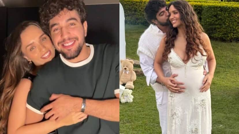 Grávida pela 1ª vez, casal fez chá revelação e anunciou gestação no começo de junho (Foto: Reprodução/ Instagram/ Montagem) Grávida pela 1ª vez, casal fez chá revelação e anunciou gestação no começo de junho (Foto: Reprodução/ Instagram/ Montagem)