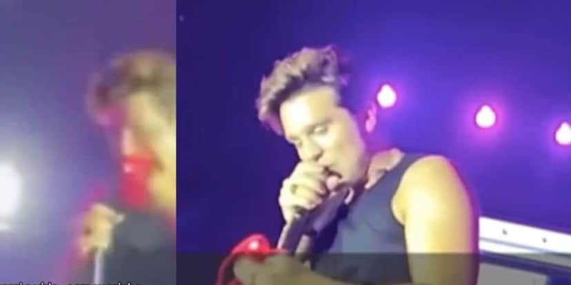 Luan Santana come calcinha (Foto: Reprodução / Redes Sociais / Record)