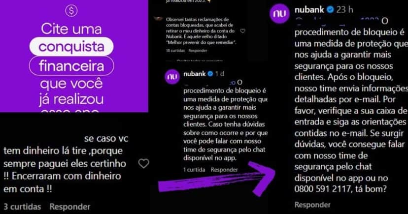 Nubank responde enxurrada de reclamações (Foto Reprodução/Montagem/Lennita/Tv Foco/Canva/Instagram) Nubank responde enxurrada de reclamações (Foto Reprodução/Montagem/Lennita/Tv Foco/Canva/Instagram)
