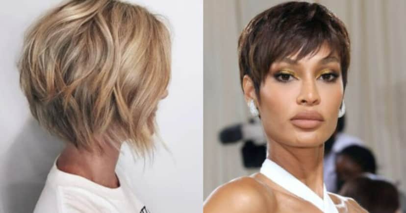 Um dos cortes de cabelo da estação é o Short shaggy hair (Foto: Reprodução/Montagem TV Foco) Um dos cortes de cabelo da estação é o Short shaggy hair (Foto: Reprodução/Montagem TV Foco)