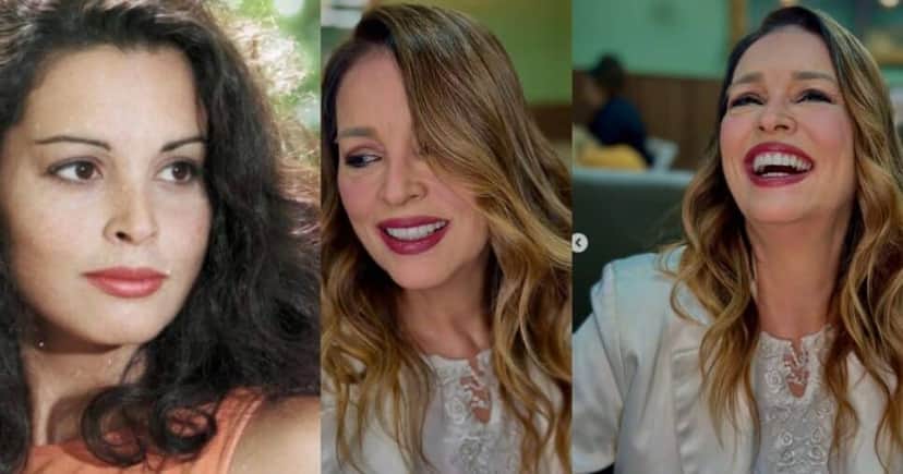 Suzi Rêgo como Carmem, em A Viagem, e agora aos 58 anos (Foto Reprodução/Montagem/Instagram/Lennita/Canva) Suzi Rêgo como Carmem, em A Viagem, e agora aos 58 anos (Foto Reprodução/Montagem/Instagram/Lennita/Canva)