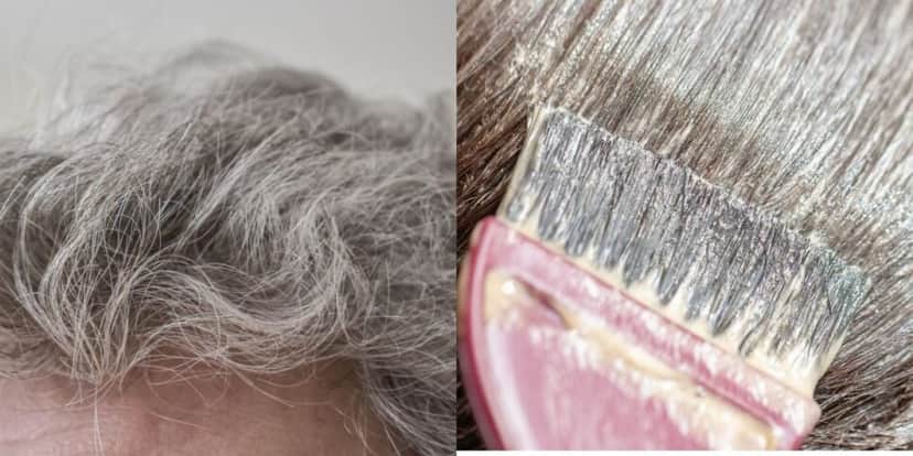 Tinta natural ajuda a acabar com os fios brancos (Reprodução: Montagem TV Foco) Tinta natural ajuda a acabar com os fios brancos (Reprodução: Montagem TV Foco)