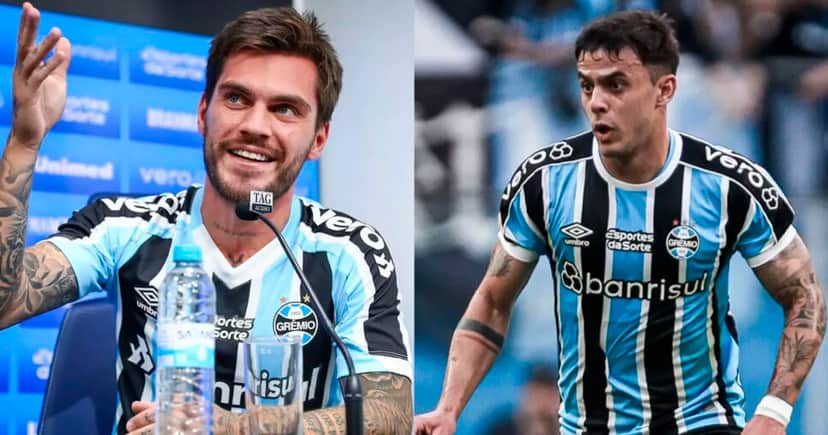 Carballo - Nathan - Grêmio (Foto: Reprodução) Carballo - Nathan - Grêmio (Foto: Reprodução)