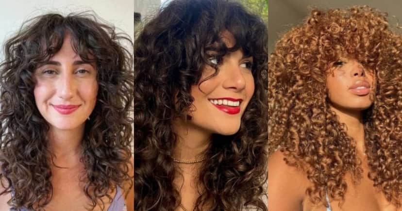 Shag hair com franja desfiada (Foto: Reprodução/Montagem TV Foco) Shag hair com franja desfiada (Foto: Reprodução/Montagem TV Foco)