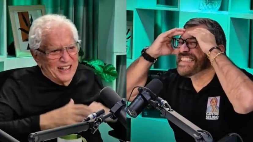 Marcello Camargo conta gafe histórica de Hebe e faz Carlos Alberto cair na gargalhada (Foto: Reprodução/ YouTube/ O Pod é Nosso Saúde/ Montagem) Marcello Camargo conta gafe histórica de Hebe e faz Carlos Alberto cair na gargalhada (Foto: Reprodução/ YouTube/ O Pod é Nosso Saúde/ Montagem)