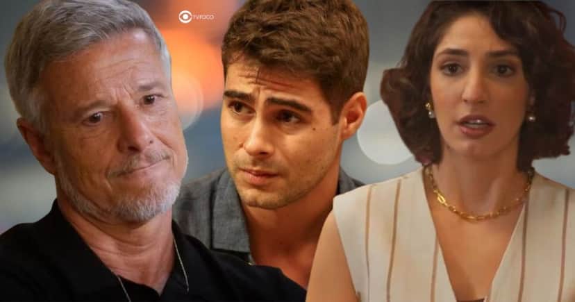 Jaques, Davi e Ayla em Dona de Mim (Foto: Reprodução / Globo / Montagem TV Foco) Jaques, Davi e Ayla em Dona de Mim (Foto: Reprodução / Globo / Montagem TV Foco)