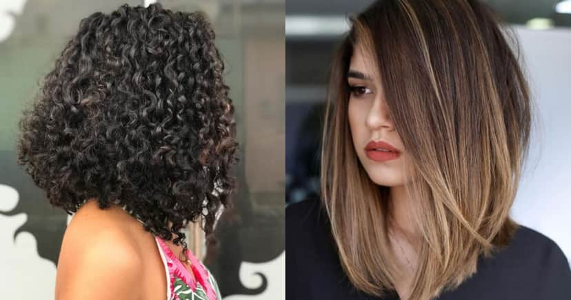 long bob com pontas alongadas (Foto: Reprodução/Montagem TV Foco) long bob com pontas alongadas (Foto: Reprodução/Montagem TV Foco)