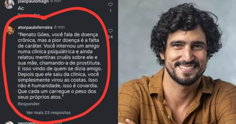 Galã de Vale Tudo é acaso de internar colega (Foto: Reprodução/Montagem TV Foco) Galã de Vale Tudo é acaso de internar colega (Foto: Reprodução/Montagem TV Foco)