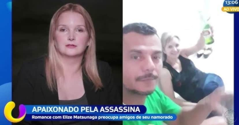 Imagem de Elize Matsunaga e novo namorado sendo exibida na TV Aratu (Foto Reprodução/Montagem/Tv Foco/YouTube) Imagem de Elize Matsunaga e novo namorado sendo exibida na TV Aratu (Foto Reprodução/Montagem/Tv Foco/YouTube)