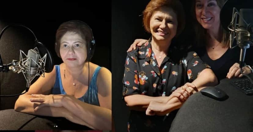 Narjara Turetta trabalhando como dubladora (Foto Reprodução/Montagem/ Tv Foco/ Lennita/Instagram@NajaraTuretta Oficial/) Narjara Turetta trabalhando como dubladora (Foto Reprodução/Montagem/ Tv Foco/ Lennita/Instagram@NajaraTuretta Oficial/)