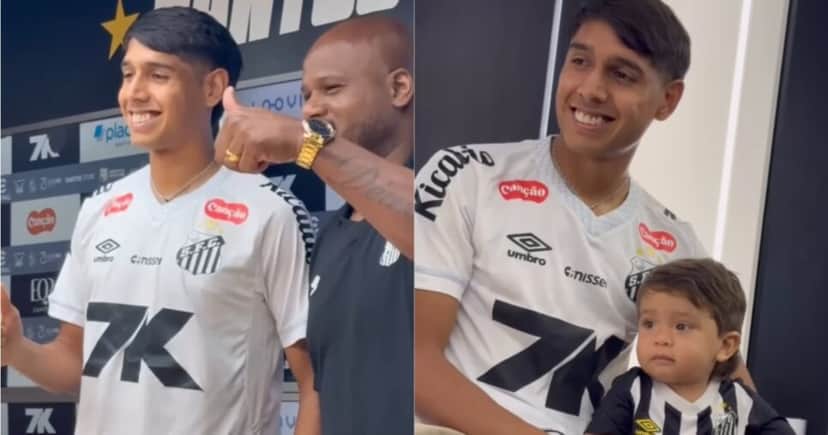 Santos anuncia contratação de Alexis Duarte - Montagem: Reprodução/Vídeo/Instagram/Santos Santos anuncia contratação de Alexis Duarte - Montagem: Reprodução/Vídeo/Instagram/Santos