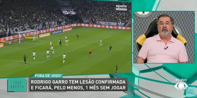Marco Aurélio Cunha deu detalhes sobre a lesão de Garro (Reprodução: Band) Marco Aurélio Cunha deu detalhes sobre a lesão de Garro (Reprodução: Band)