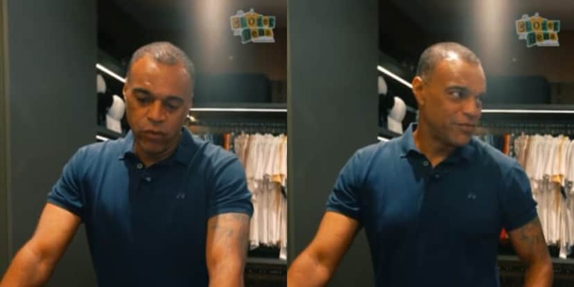 Denílson falando durante o Closet do Dena (Reprodução: Instagram) Denílson falando durante o Closet do Dena (Reprodução: Instagram)