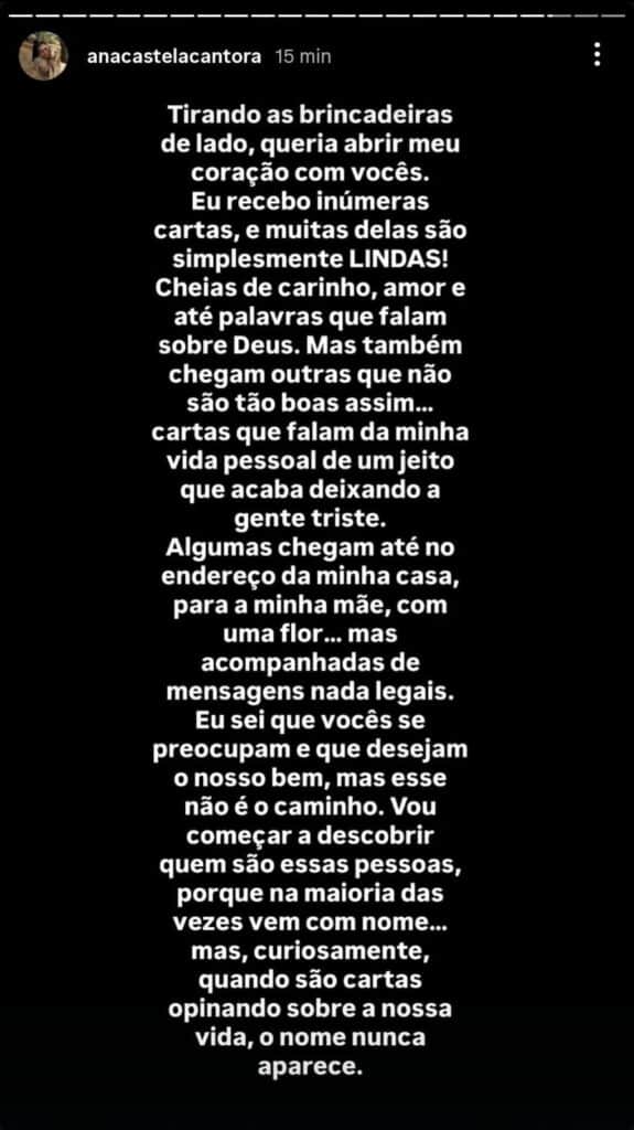 Cantora desabafou após ataques a sua vida pessoal (Foto: Reprodução/ Instagram) Cantora desabafou após ataques a sua vida pessoal (Foto: Reprodução/ Instagram)