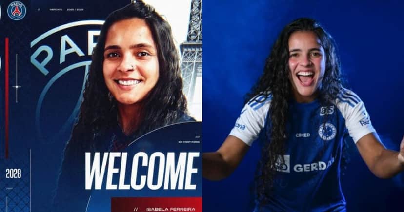 Isabela Chagas é vendido pelo Cruzeiro ao PSG - Foto: Instagram Isabela Chagas é vendido pelo Cruzeiro ao PSG - Foto: Instagram
