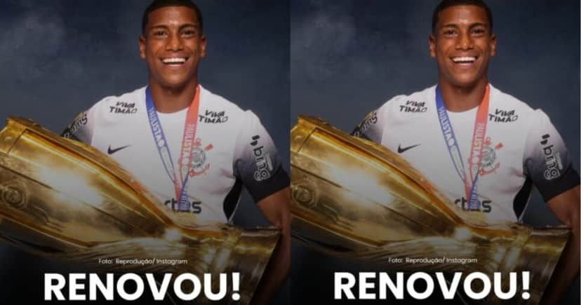 João Victor renovou com o Corinthians - Foto: Instagram João Victor renovou com o Corinthians - Foto: Instagram