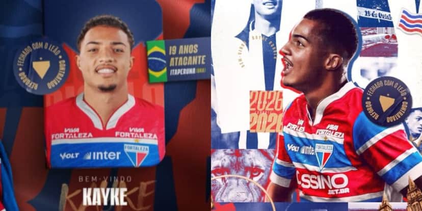 Kayke já aparece no BID do Fortaleza e pode estrear (Reprodução: Instagram)