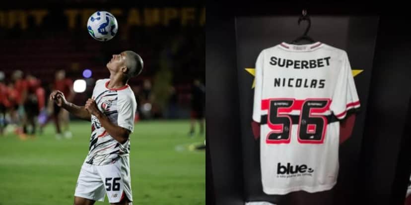 Nicolas já foi relacionado para alguns jogos por Crespo (Reprodução: Instagram) Nicolas já foi relacionado para alguns jogos por Crespo (Reprodução: Instagram)
