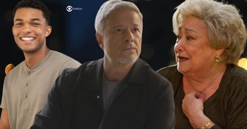 Samuel, Jaques e Rosa em Dona de Mim (Foto: Reprodução / Globo / Montagem TV Foco) Samuel, Jaques e Rosa em Dona de Mim (Foto: Reprodução / Globo / Montagem TV Foco)