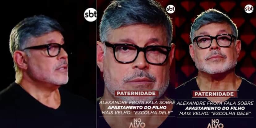 Frota falando do filho mais velho em 'No Alvo' (Reprodução: SBT) Frota falando do filho mais velho em 'No Alvo' (Reprodução: SBT)