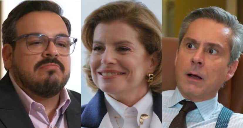 Freitas apunhala Marco Aurélio pelas costas e se une a Odete - Montagem/TV FOCO Freitas apunhala Marco Aurélio pelas costas e se une a Odete - Montagem/TV FOCO