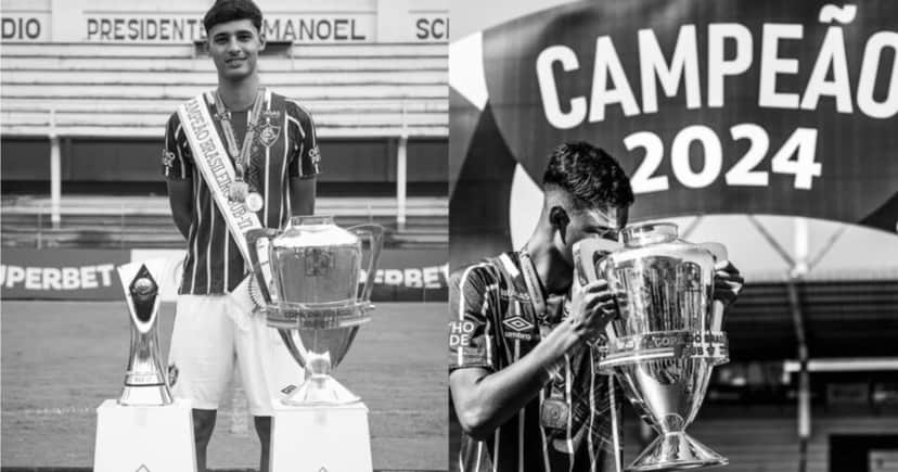 Bringel campeão com o Sub-17 do Fluminense em 2024 - Fotos: Instagram Bringel campeão com o Sub-17 do Fluminense em 2024 - Fotos: Instagram