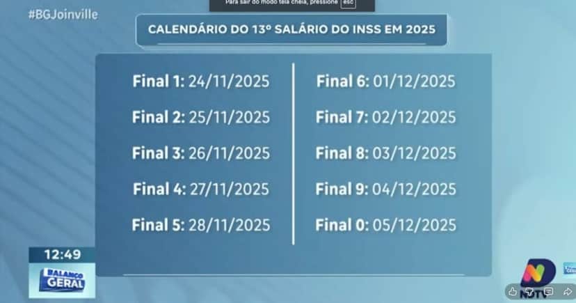 Calendário de pagamento 13º salário (Foto: Reprodução / Record) Calendário de pagamento 13º salário (Foto: Reprodução / Record)