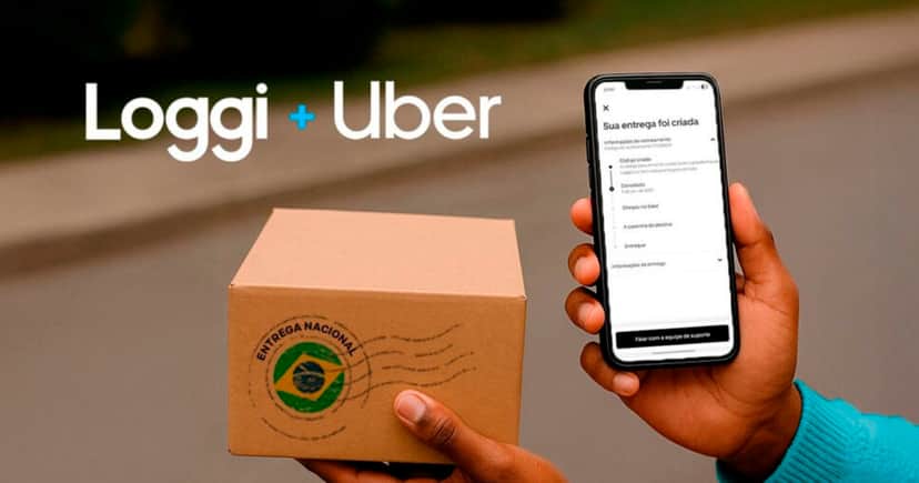 Uber e Loggi (Foto: Reprodução) Uber e Loggi (Foto: Reprodução)
