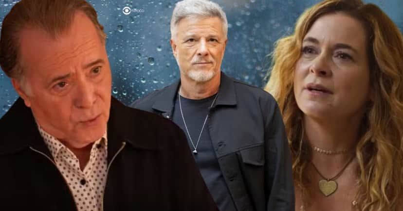 Abel, Jaques e Filipa em Dona de Mim (Foto: Reprodução / Globo / Montagem TV Foco) Abel, Jaques e Filipa em Dona de Mim (Foto: Reprodução / Globo / Montagem TV Foco)