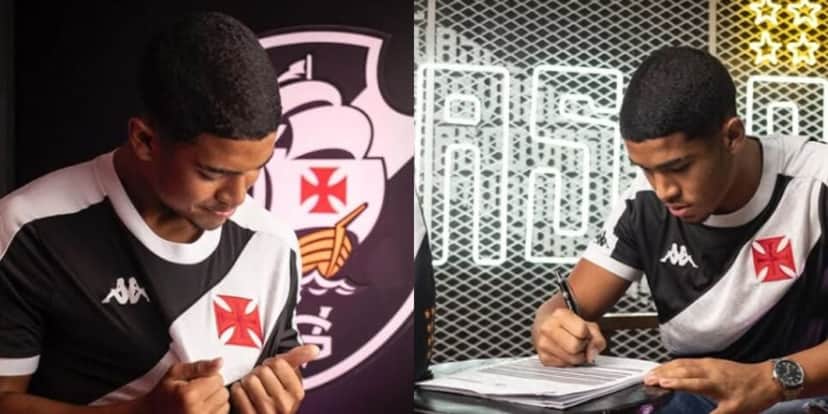 Avellar renovou com o Vasco até julho de 2028 (Reprodução: Instagram)