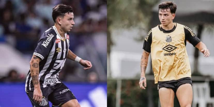 Santos estuda a permanência em definitivo de Barreal (Reprodução: Instagram) Santos estuda a permanência em definitivo de Barreal (Reprodução: Instagram)