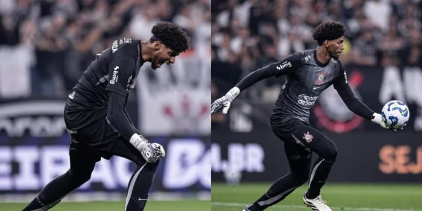 Hugo Souza demonstrou muito respeito com a camisa do Corinthians (Reprodução: Instagram) Hugo Souza demonstrou muito respeito com a camisa do Corinthians (Reprodução: Instagram)