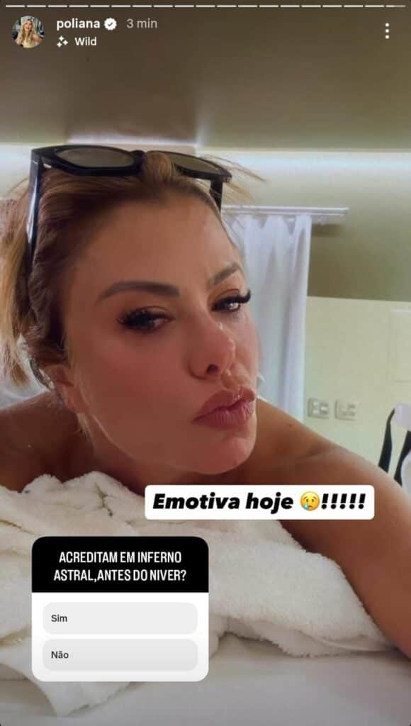 Poliana Rocha surgiu chorando nas redes sociais (Foto: Reprodução/ Instagram) Poliana Rocha surgiu chorando nas redes sociais (Foto: Reprodução/ Instagram)