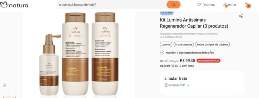 Promoção Natura (Foto Reprodução/Site oficial) Promoção Natura (Foto Reprodução/Site oficial)