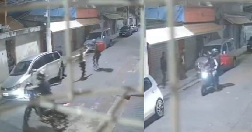 Imagens do assalto na zona leste de São Paulo (Fotos: Reproduções / Globo)