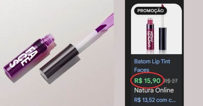 Lip Tint Natura Faces (Foto Reprodução/Montagem/TV Foco/Lennita/Natura) Lip Tint Natura Faces (Foto Reprodução/Montagem/TV Foco/Lennita/Natura)