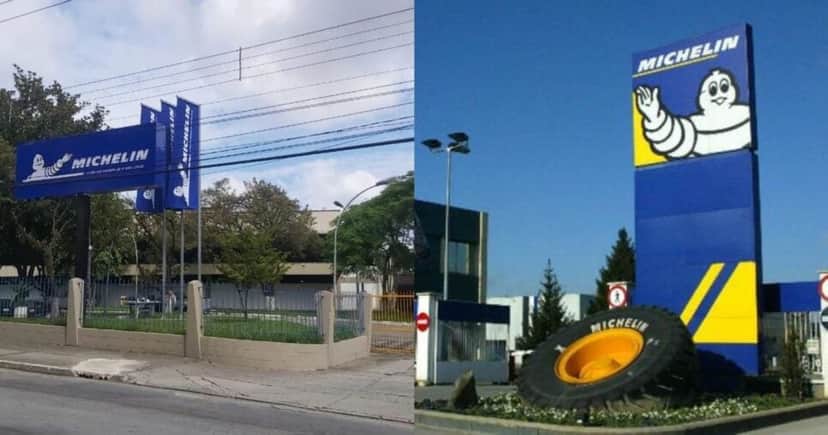 Fábrica da Michelin em SP - Foto: Montagem Fábrica da Michelin em SP - Foto: Montagem