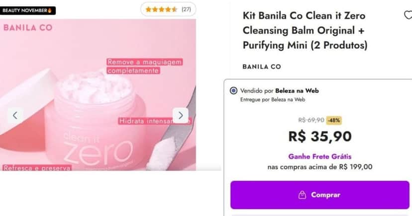 Kit Banila Co Clean it Zero Cleansing Balm Original + Purifying Mini Kit Banila Co Clean it Zero Cleansing Balm Original + Purifying Mini