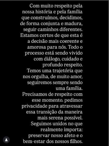Comunicado de Ivete Sangalo e Daniel Cady - Foto; Instagram Comunicado de Ivete Sangalo e Daniel Cady - Foto; Instagram