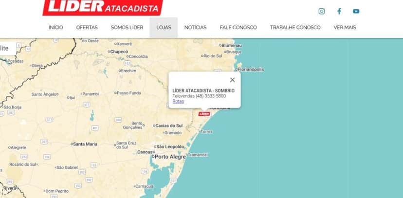 Site oficial deixa claro que o atacadista está trabalhando apenas por televendas (Foto Reprodução/Líder Atacadista) Site oficial deixa claro que o atacadista está trabalhando apenas por televendas (Foto Reprodução/Líder Atacadista)