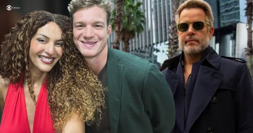 Viviane, Leonardo e Ferette em Três Graças (Foto: Reprodução / Globo / Montagem TV Foco) Viviane, Leonardo e Ferette em Três Graças (Foto: Reprodução / Globo / Montagem TV Foco)