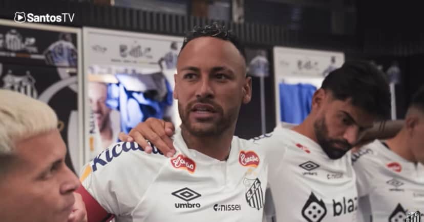 Santos ainda não renovou com Neymar (Foto: Santos TV) Santos ainda não renovou com Neymar (Foto: Santos TV)