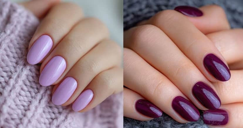 Opções de esmalte roxo (Foto: Canva) Opções de esmalte roxo (Foto: Canva)