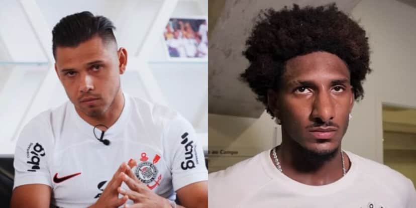 Romero e Talles Magno de saída do Corinthians (Reprodução: Youtube) Romero e Talles Magno de saída do Corinthians (Reprodução: Youtube)