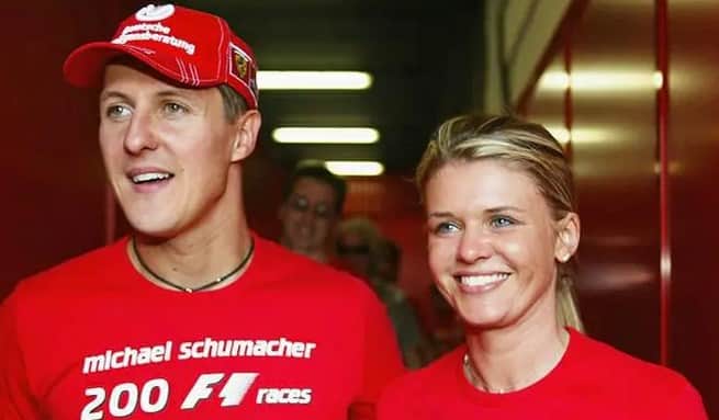 Michael Schumacher e a esposa (Foto: Reprodução / X @_MSchumacher) Michael Schumacher e a esposa (Foto: Reprodução / X @_MSchumacher)