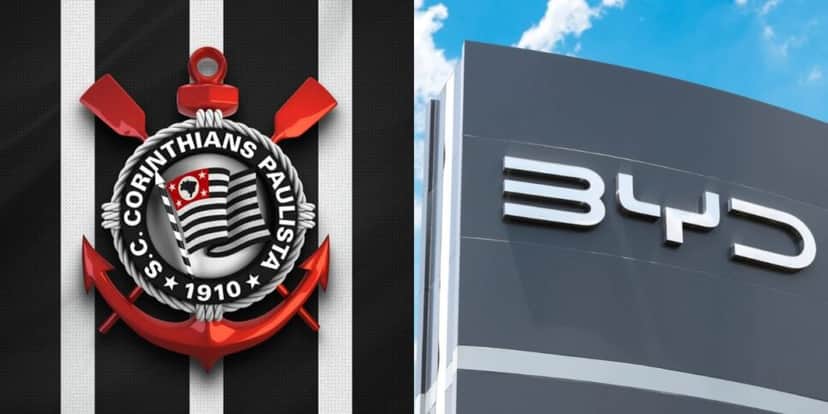 Corinthians e BYD firmaram uma parceria pontual (Reprodução: Montagem TV Foco) Corinthians e BYD firmaram uma parceria pontual (Reprodução: Montagem TV Foco)