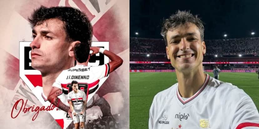 Dinenno deixa o São Paulo (Reprodução: Instagram) Dinenno deixa o São Paulo (Reprodução: Instagram)