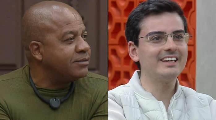 Toninho Tornado e Dudu Camargo foram rivais em A Fazenda 17 (Foto: Reprodução / Record)