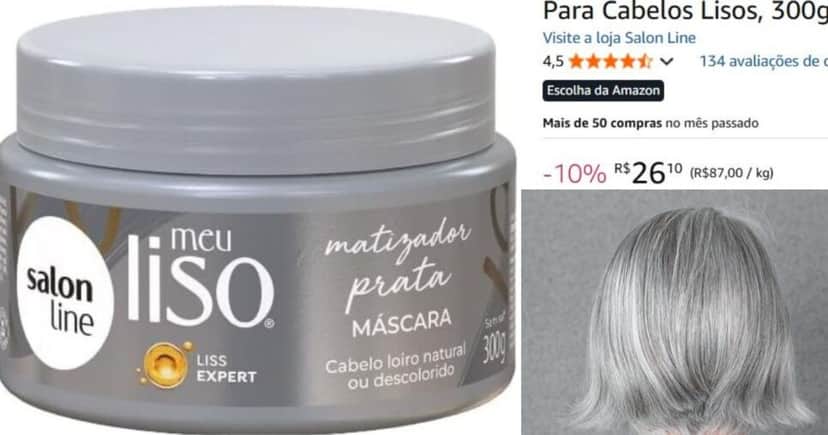 Máscara Matizadora Salon Line Meu Liso Prata