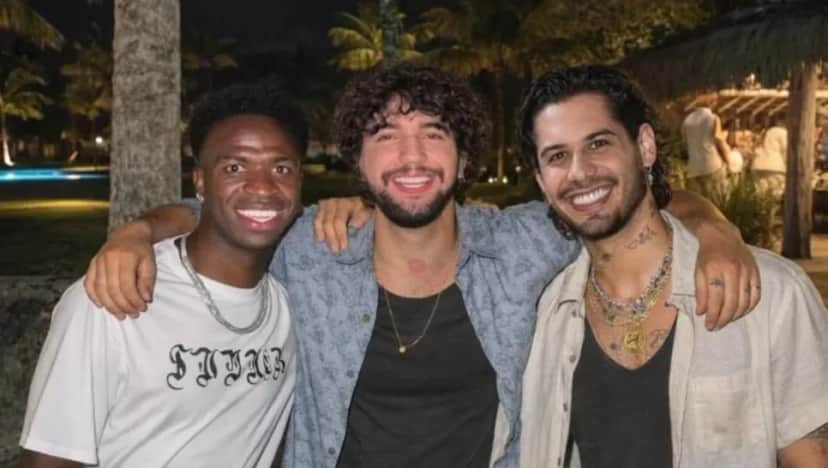 Nattan publicou montagem ao lado de Vini Jr e Zé Felipe (Foto: Reprodução/ Instagram) Nattan publicou montagem ao lado de Vini Jr e Zé Felipe (Foto: Reprodução/ Instagram)